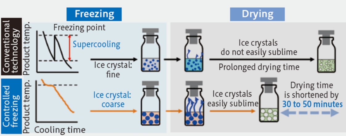 A novel freeze-drying method using controlled freeze-drying technology